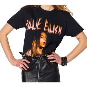 Billie Eilish Womens Black 2020 Concert T Shirt tee S